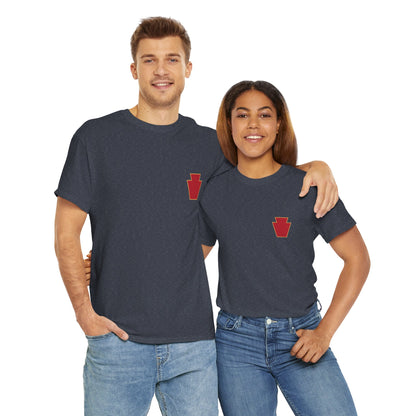 28th ID Simple Red Keystone - Unisex Cotton T-Shirt