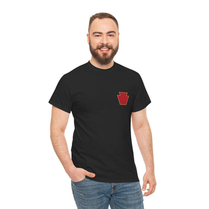 28th ID Simple Red Keystone - Unisex Cotton T-Shirt