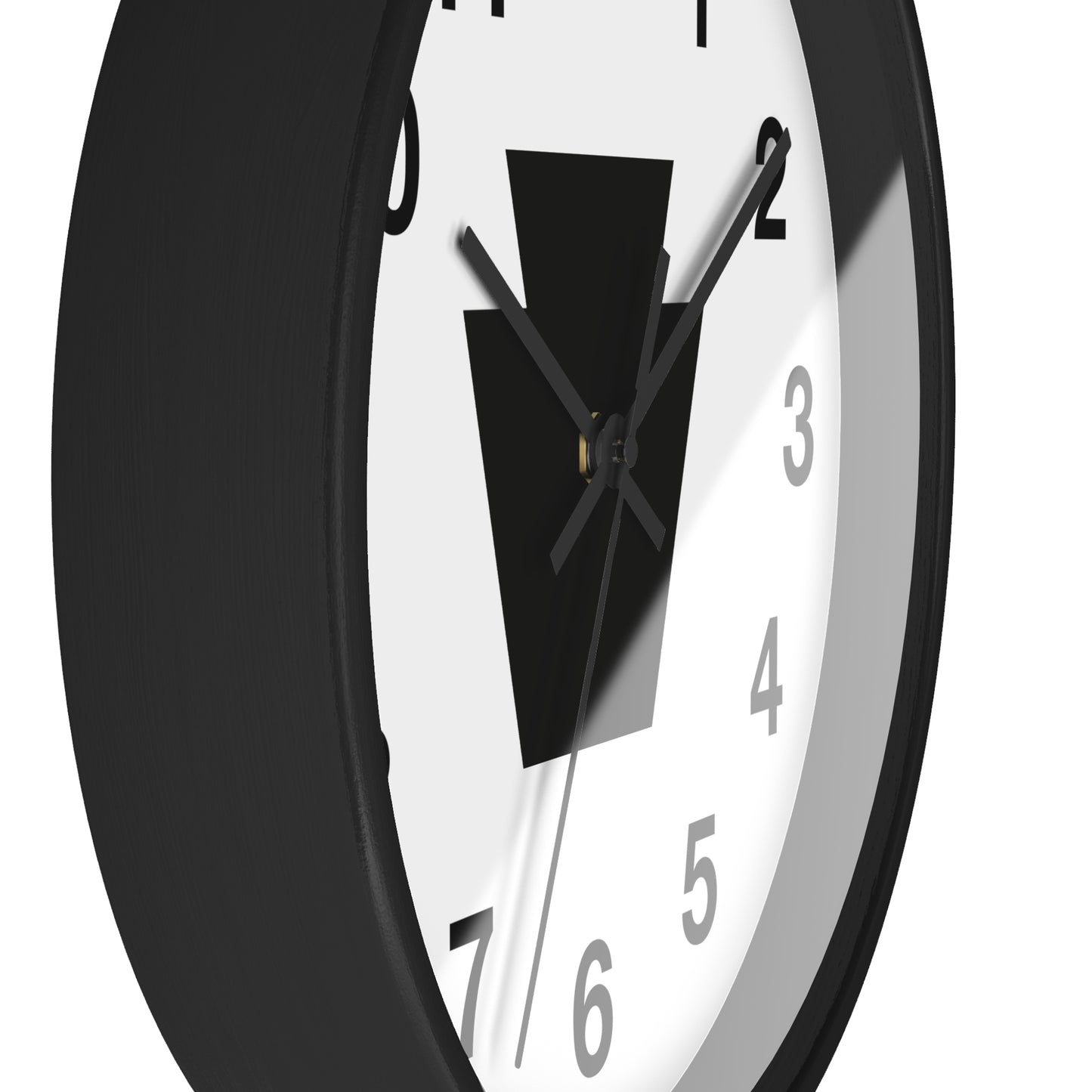 Black Keystone Wall Clock