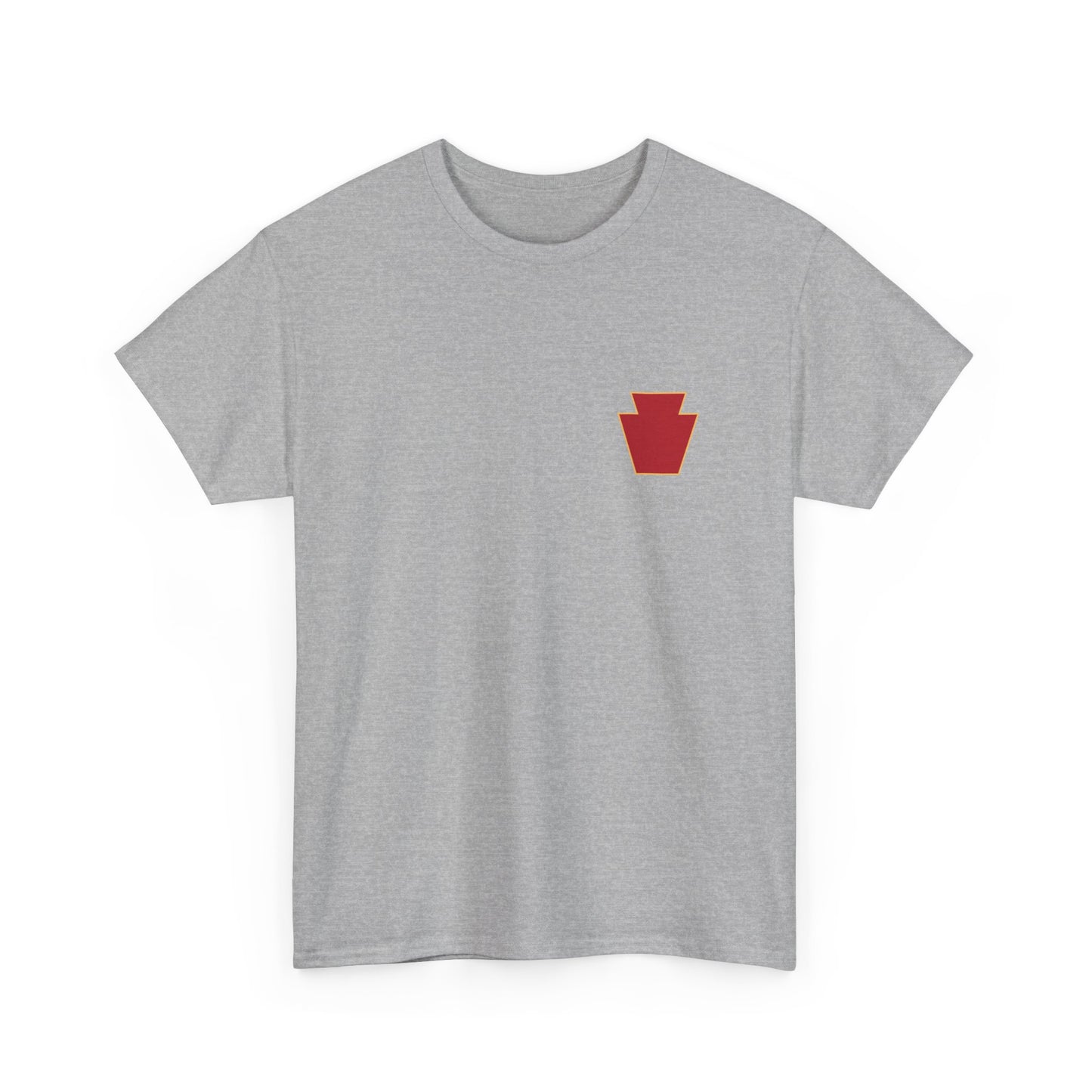 28th ID Simple Red Keystone - Unisex Cotton T-Shirt