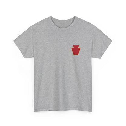 28th ID Simple Red Keystone - Unisex Cotton T-Shirt