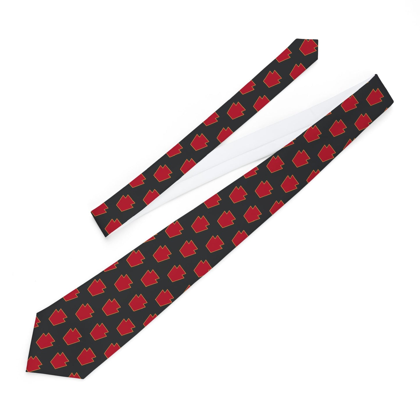 Red Keystone Pattern Necktie