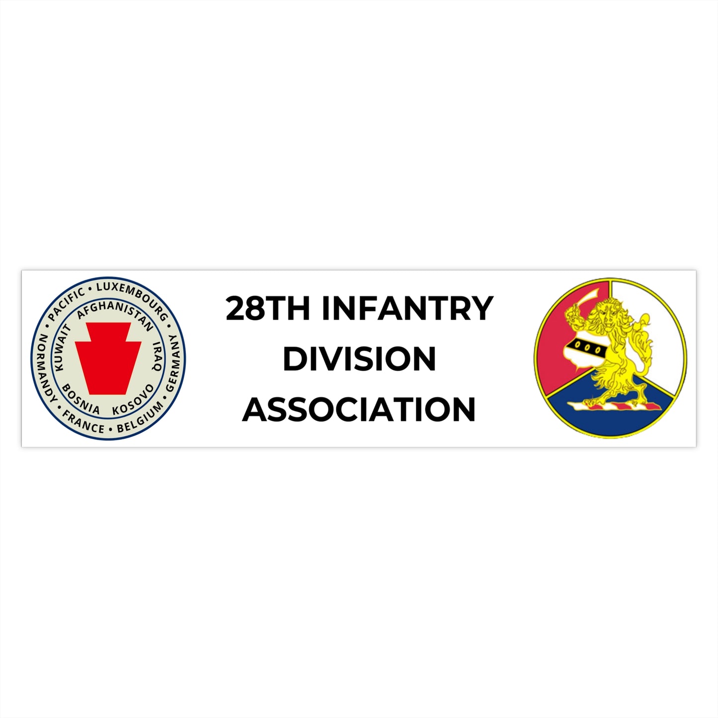 28th ID Association White Bumper Stickers