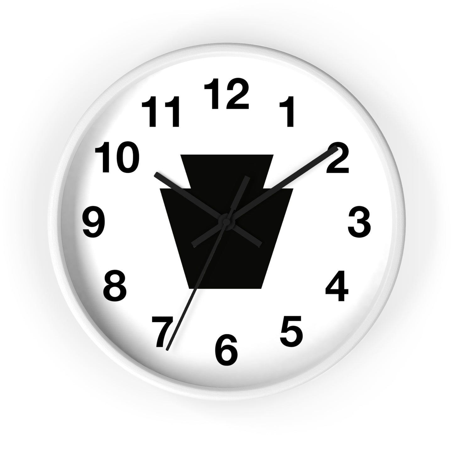 Black Keystone Wall Clock