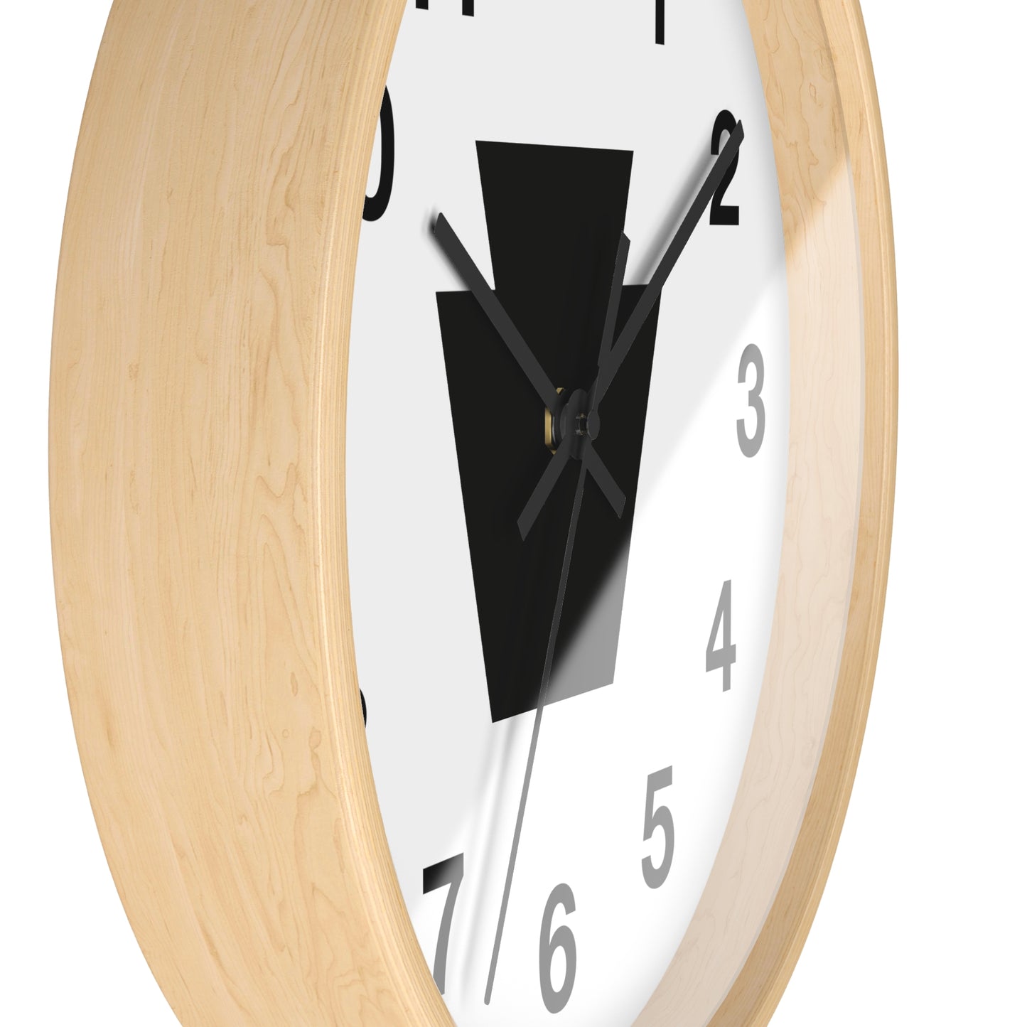 Black Keystone Wall Clock