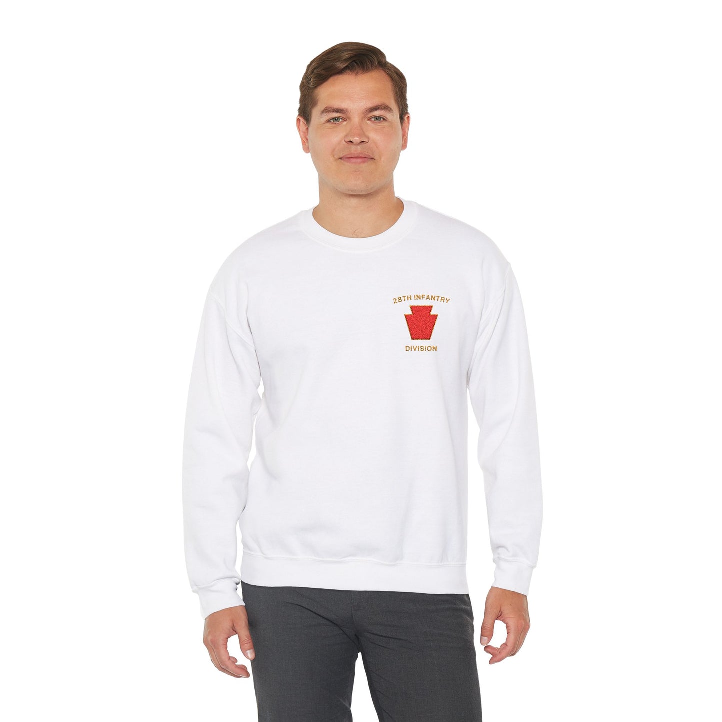 Red Keystone Embroidered Crewneck Sweatshirt