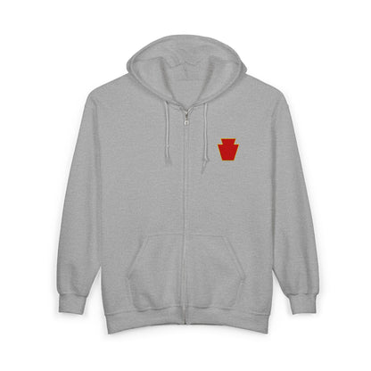 Red Keystone Full Zip Hoodie