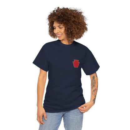 28th ID Simple Red Keystone - Unisex Cotton T-Shirt