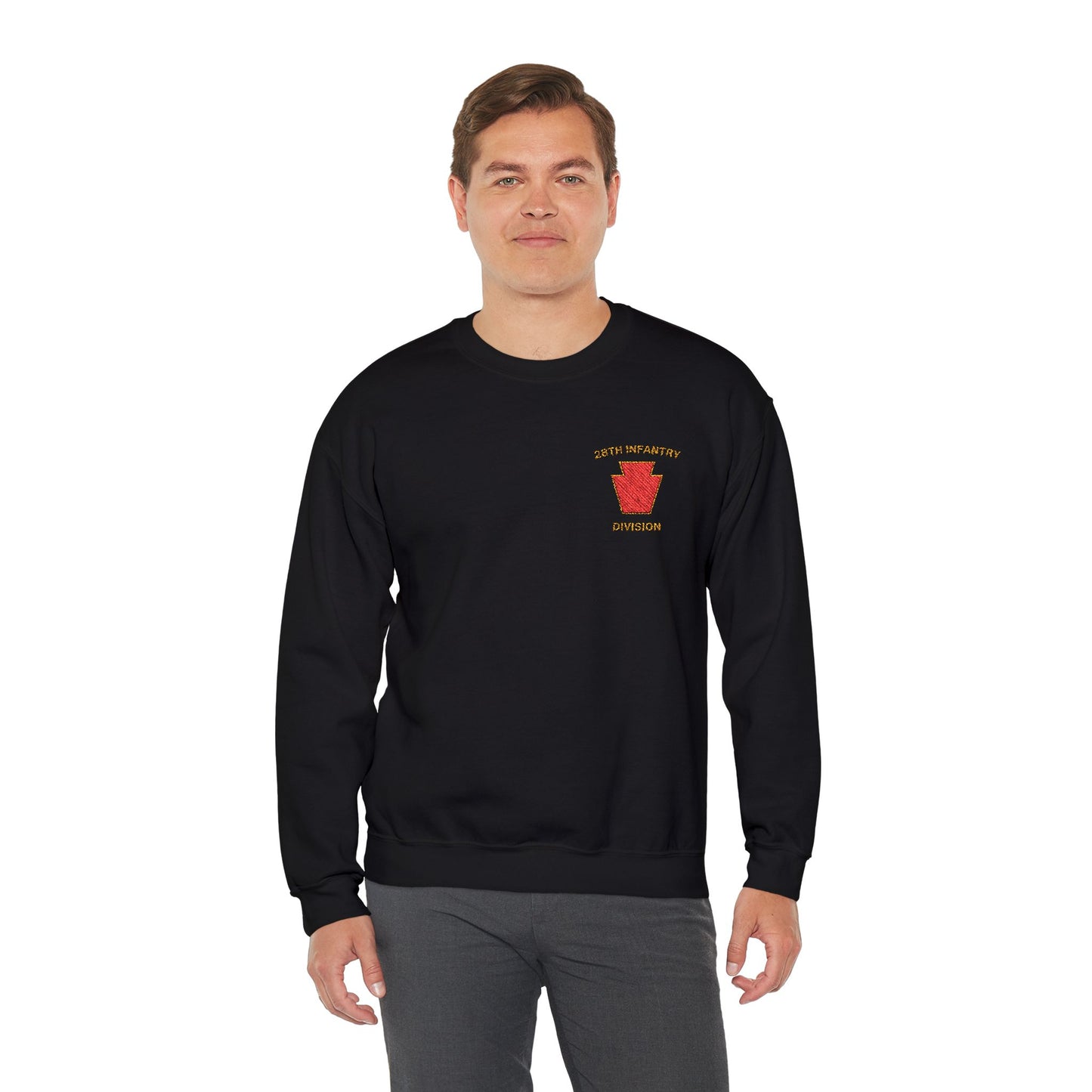 Red Keystone Embroidered Crewneck Sweatshirt