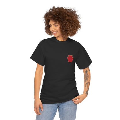 28th ID Simple Red Keystone - Unisex Cotton T-Shirt
