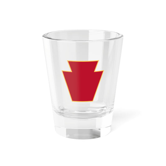 Simple Red Keystone 1.5oz Shot Glass