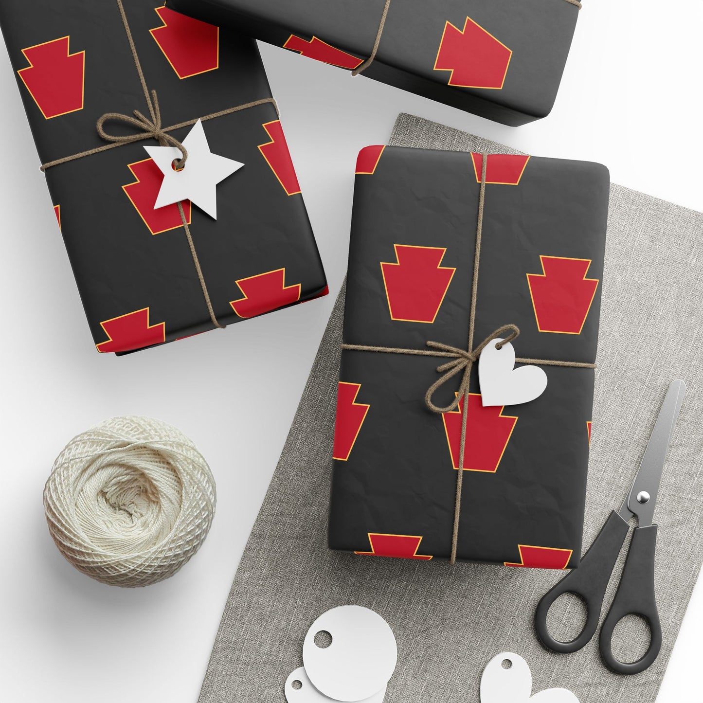 Red Keystone Wrapping Paper