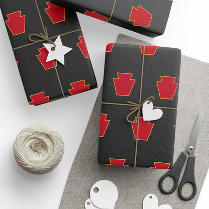 Red Keystone Wrapping Paper