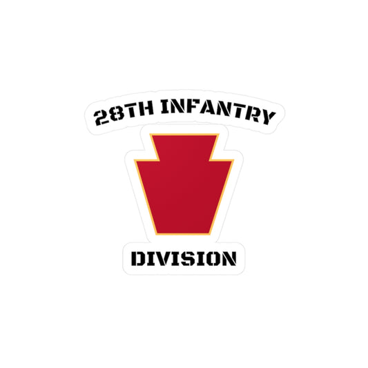 28th Infantry Division Red Keystone Vinyl Decals