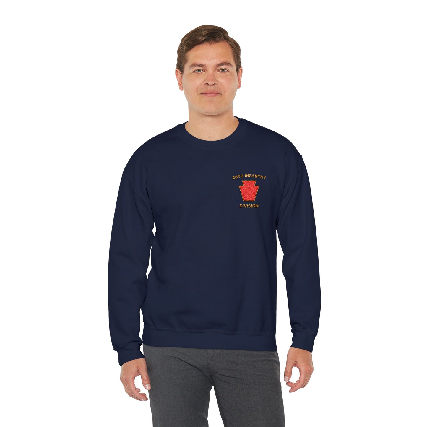 Red Keystone Embroidered Crewneck Sweatshirt