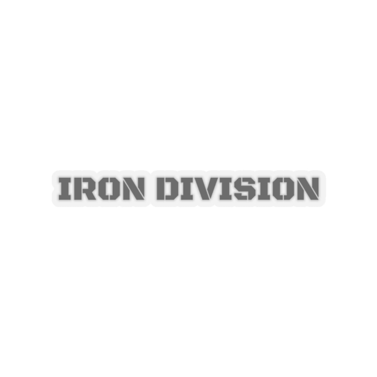 "IRON DIVISION" Kiss-Cut Stickers