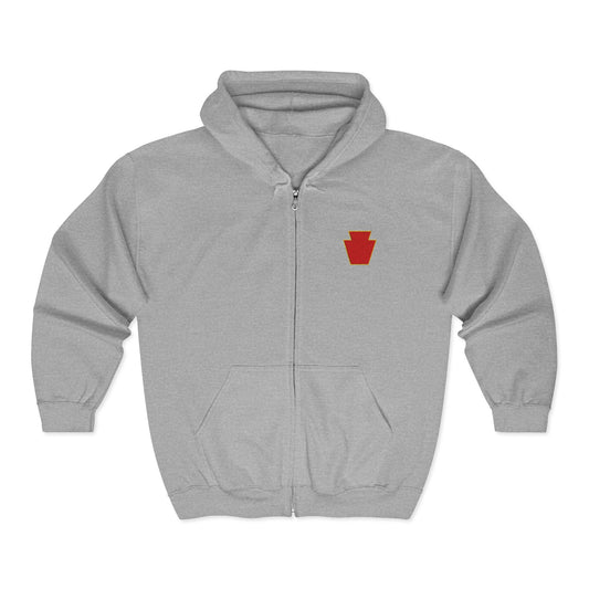 Red Keystone Full Zip Hoodie