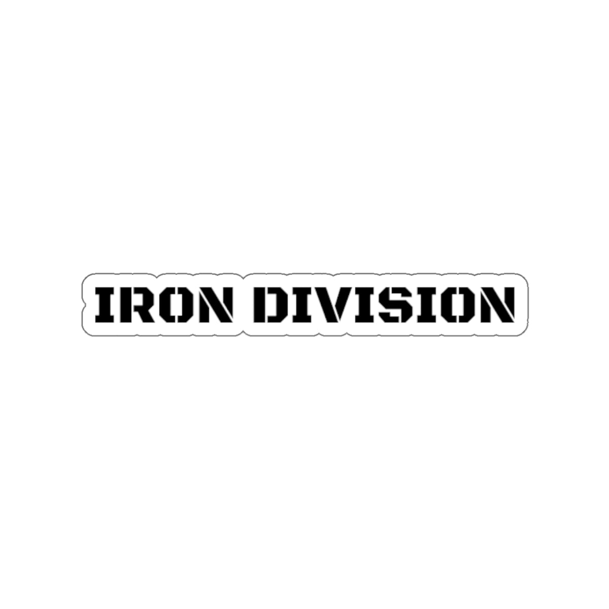 "IRON DIVISION" Kiss-Cut Stickers