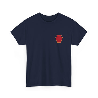 28th ID Simple Red Keystone - Unisex Cotton T-Shirt
