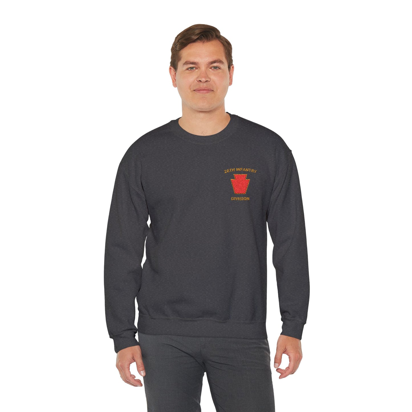 Red Keystone Embroidered Crewneck Sweatshirt