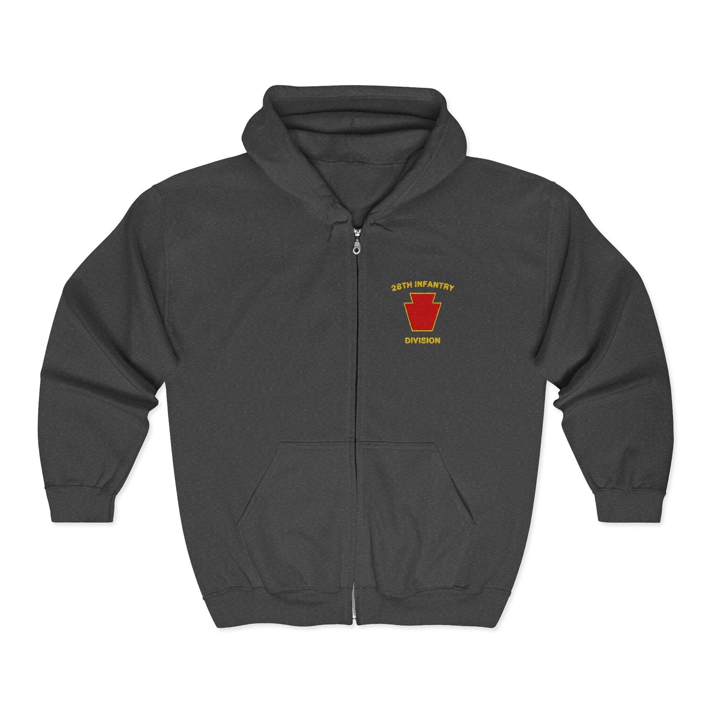 28th Infantry Division - Red Keystone Full Zip Hoodie