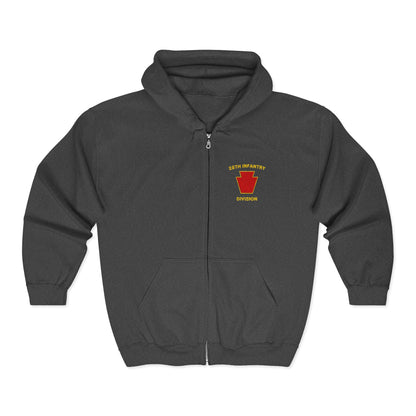 28th Infantry Division - Red Keystone Full Zip Hoodie