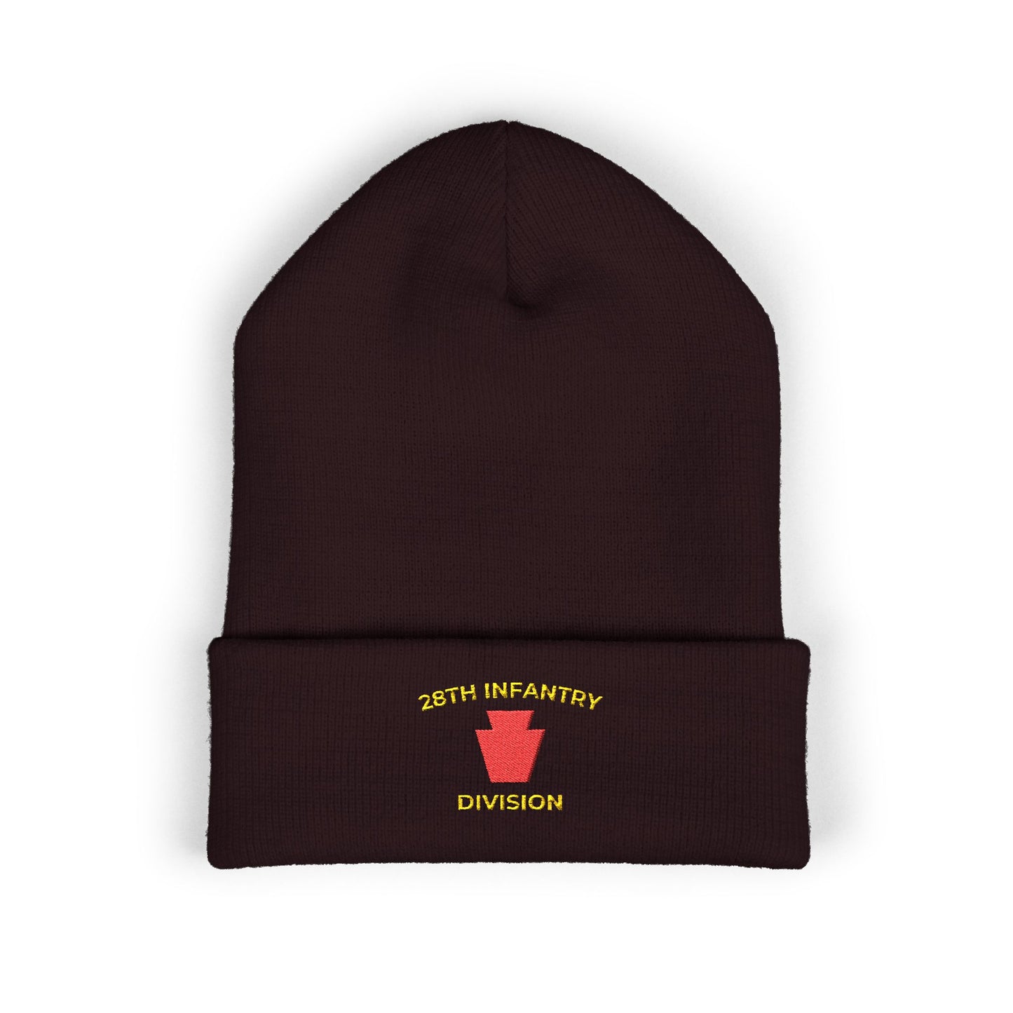 28th ID Red Keystone Embroidered Cuffed Beanie