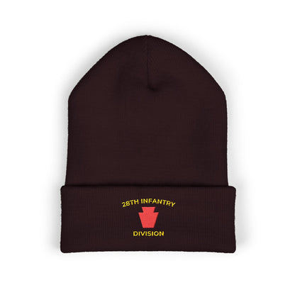 28th ID Red Keystone Embroidered Cuffed Beanie