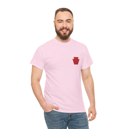 28th ID Simple Red Keystone - Unisex Cotton T-Shirt