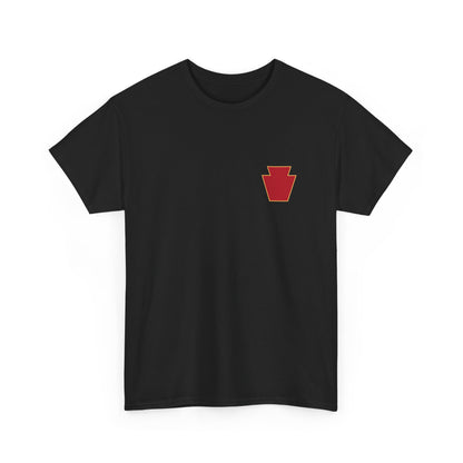 28th ID Simple Red Keystone - Unisex Cotton T-Shirt