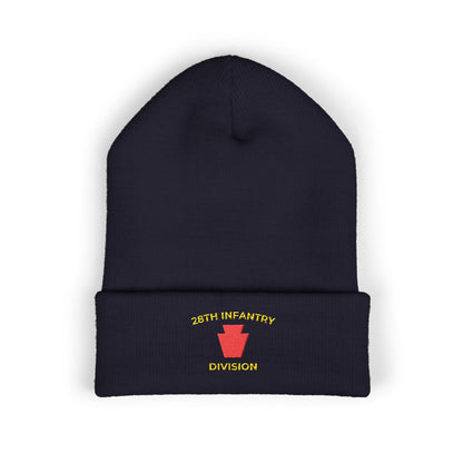 28th ID Red Keystone Embroidered Cuffed Beanie