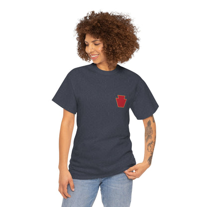 28th ID Simple Red Keystone - Unisex Cotton T-Shirt