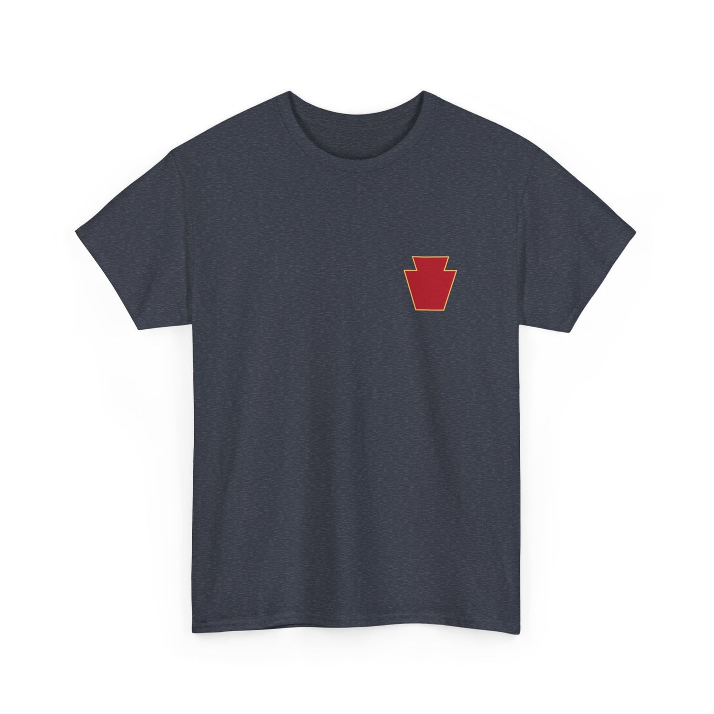 28th ID Simple Red Keystone - Unisex Cotton T-Shirt