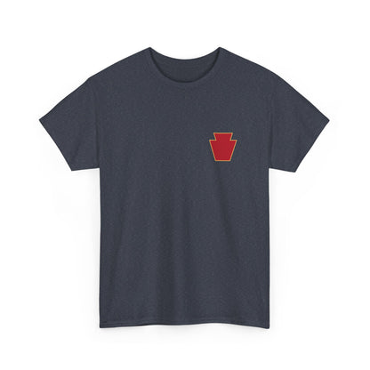 28th ID Simple Red Keystone - Unisex Cotton T-Shirt