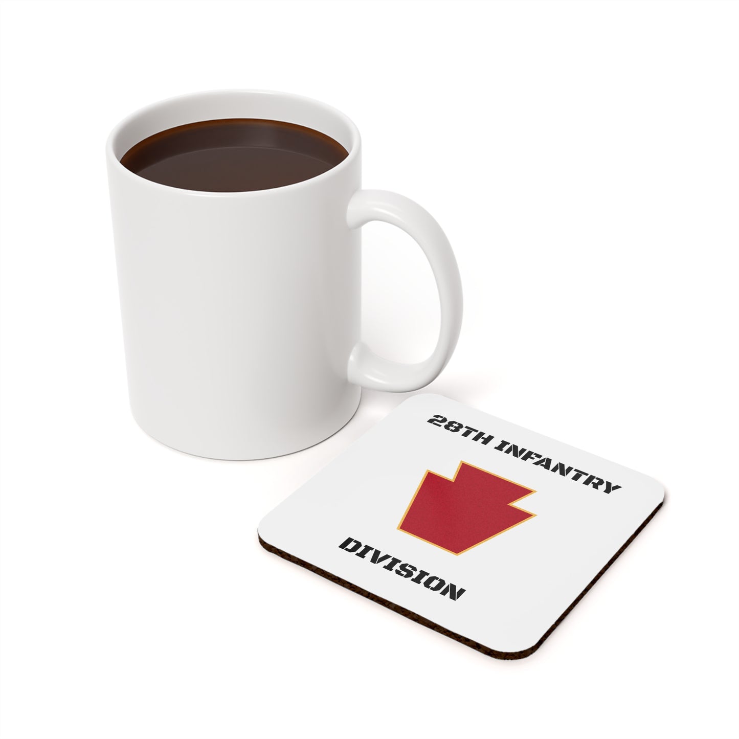 Red Keystone Cork Back Coaster