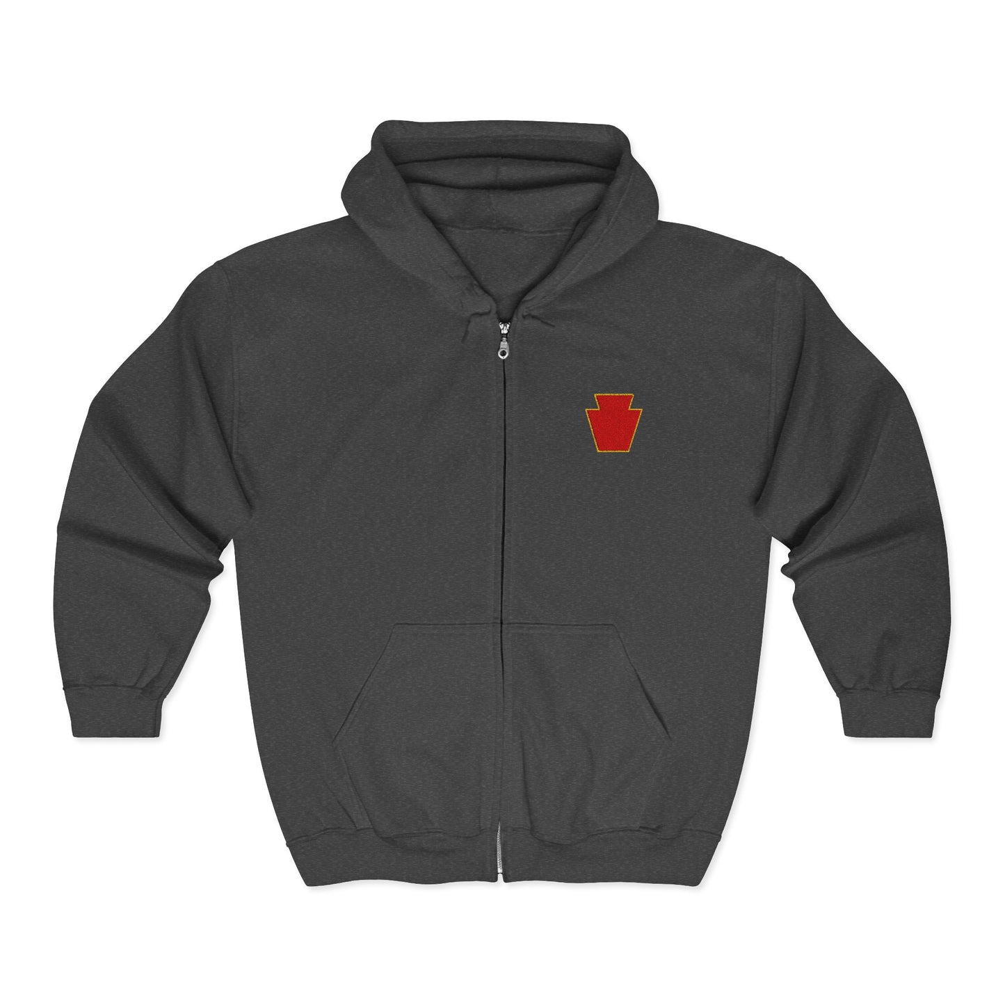 Red Keystone Full Zip Hoodie