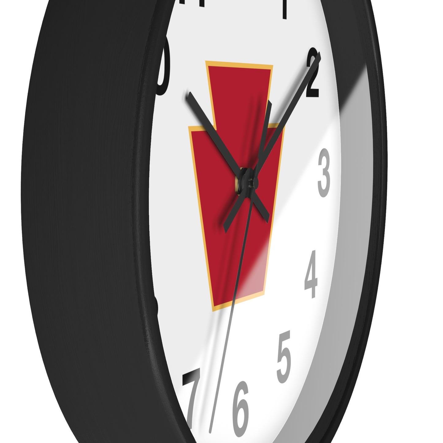 Red Keystone Wall Clock