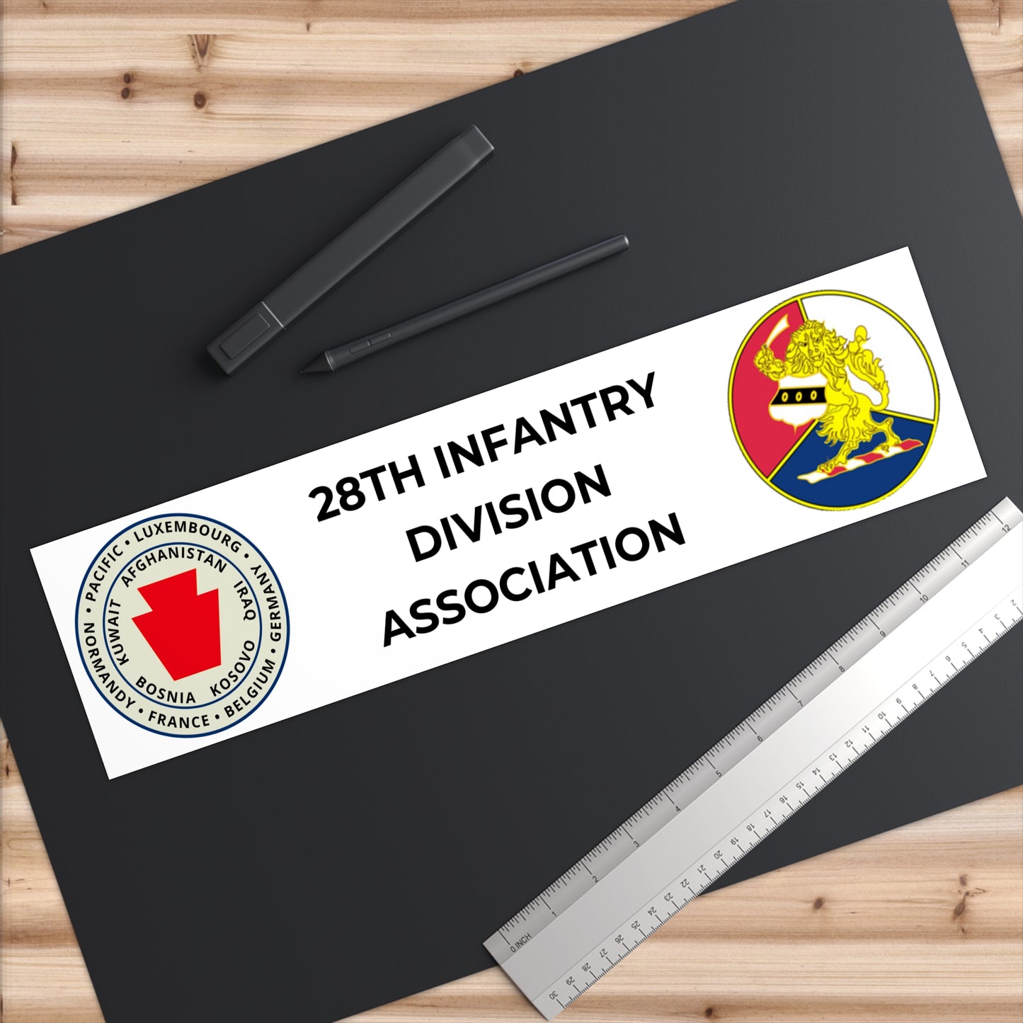 28th ID Association White Bumper Stickers