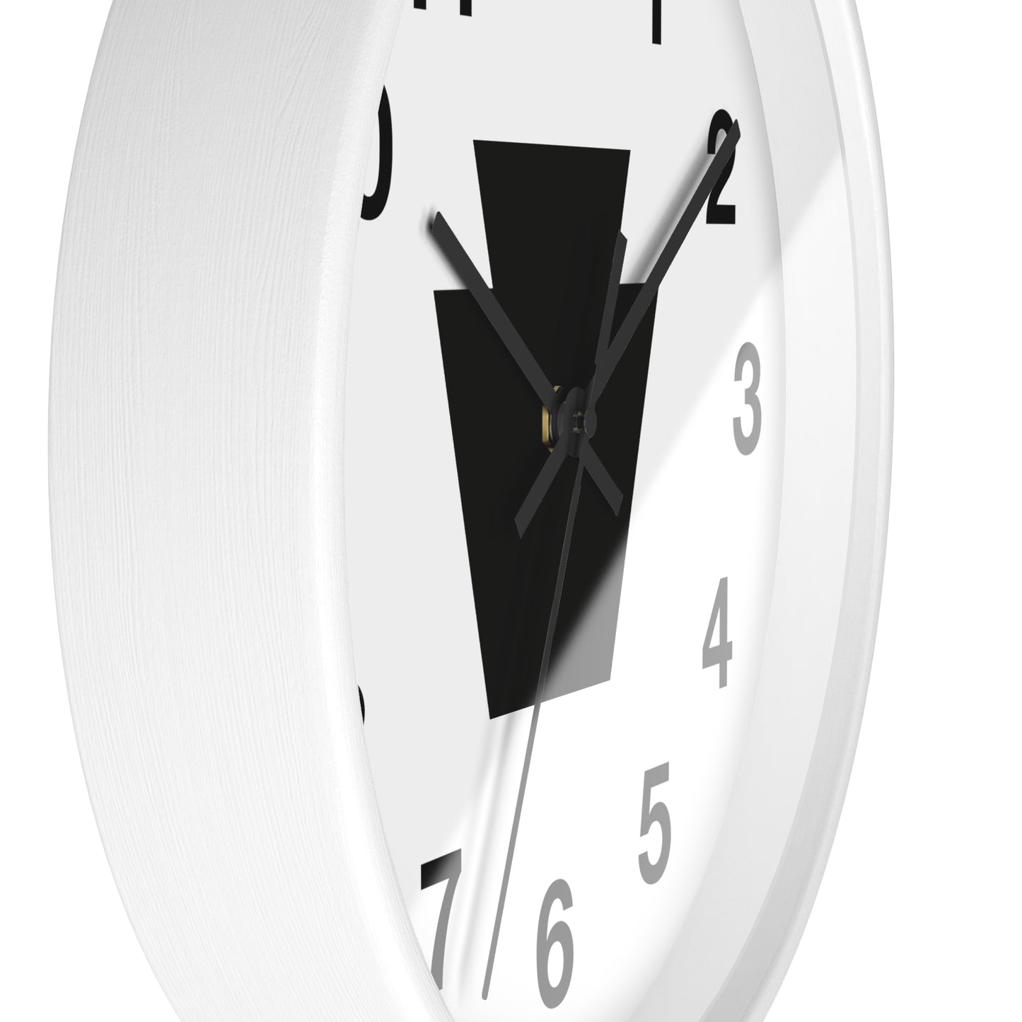 Black Keystone Wall Clock