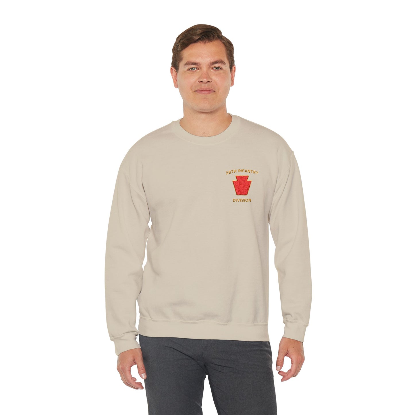 Red Keystone Embroidered Crewneck Sweatshirt