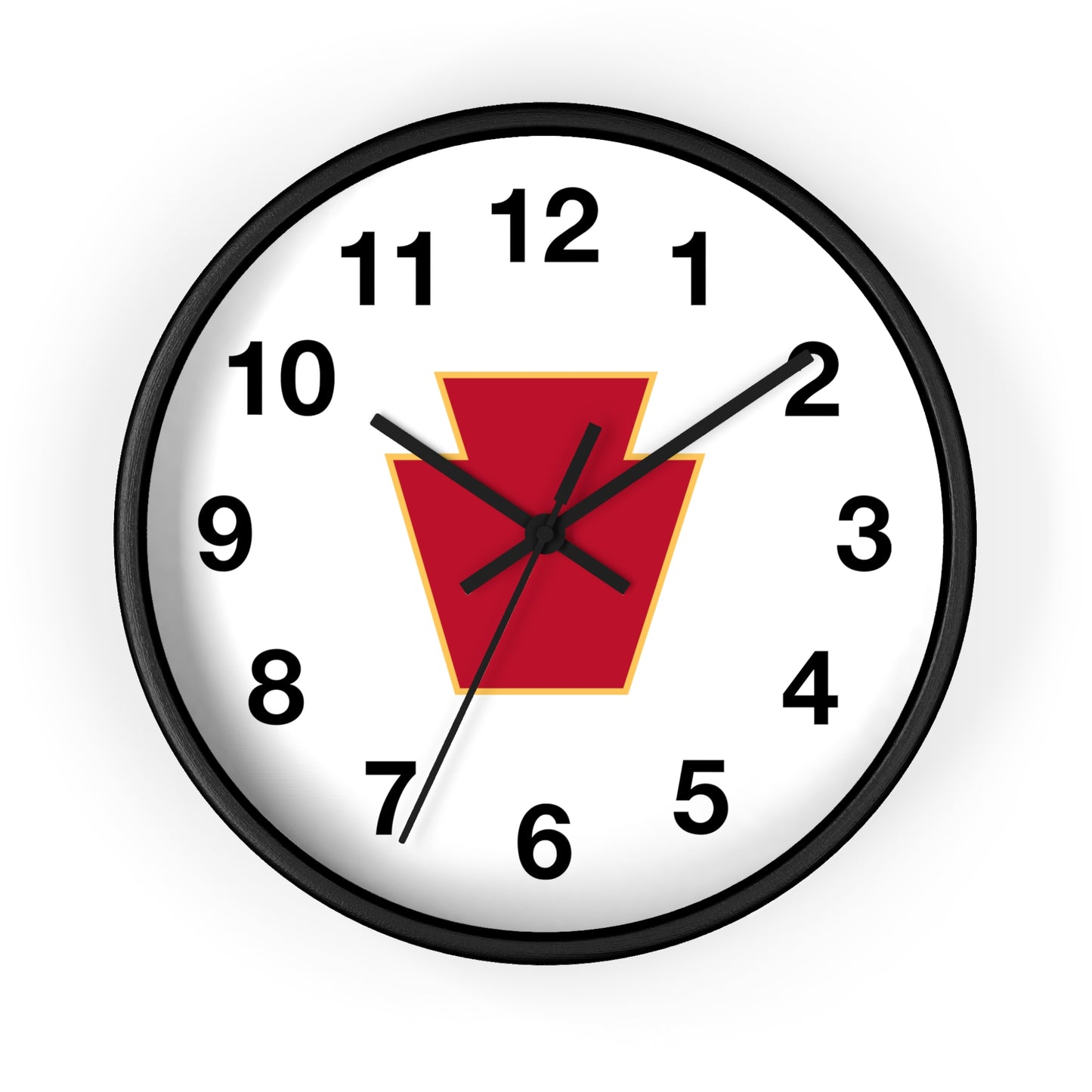 Red Keystone Wall Clock