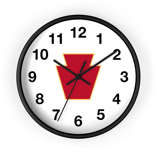 Red Keystone Wall Clock