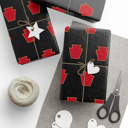 Red Keystone Wrapping Paper