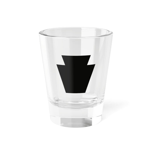 Simple Black Keystone 1.5oz Shot Glass