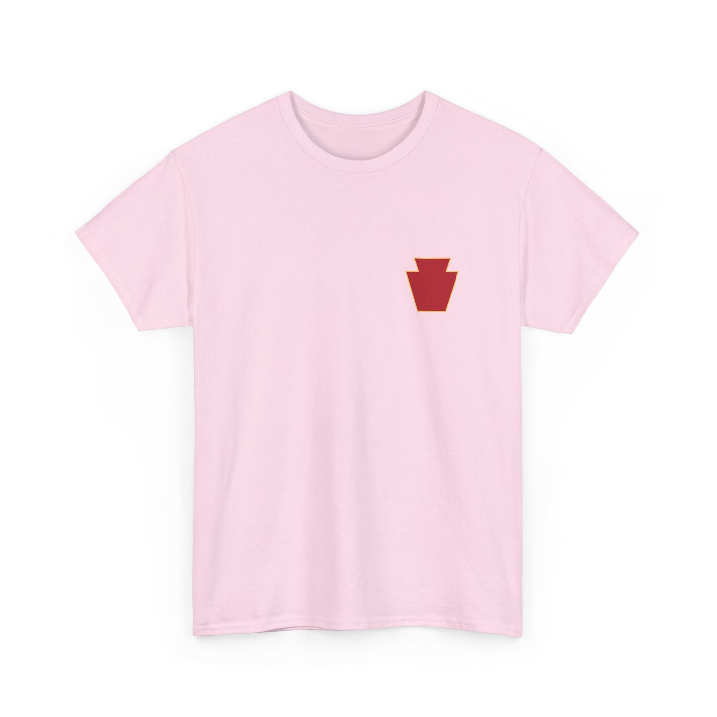 28th ID Simple Red Keystone - Unisex Cotton T-Shirt