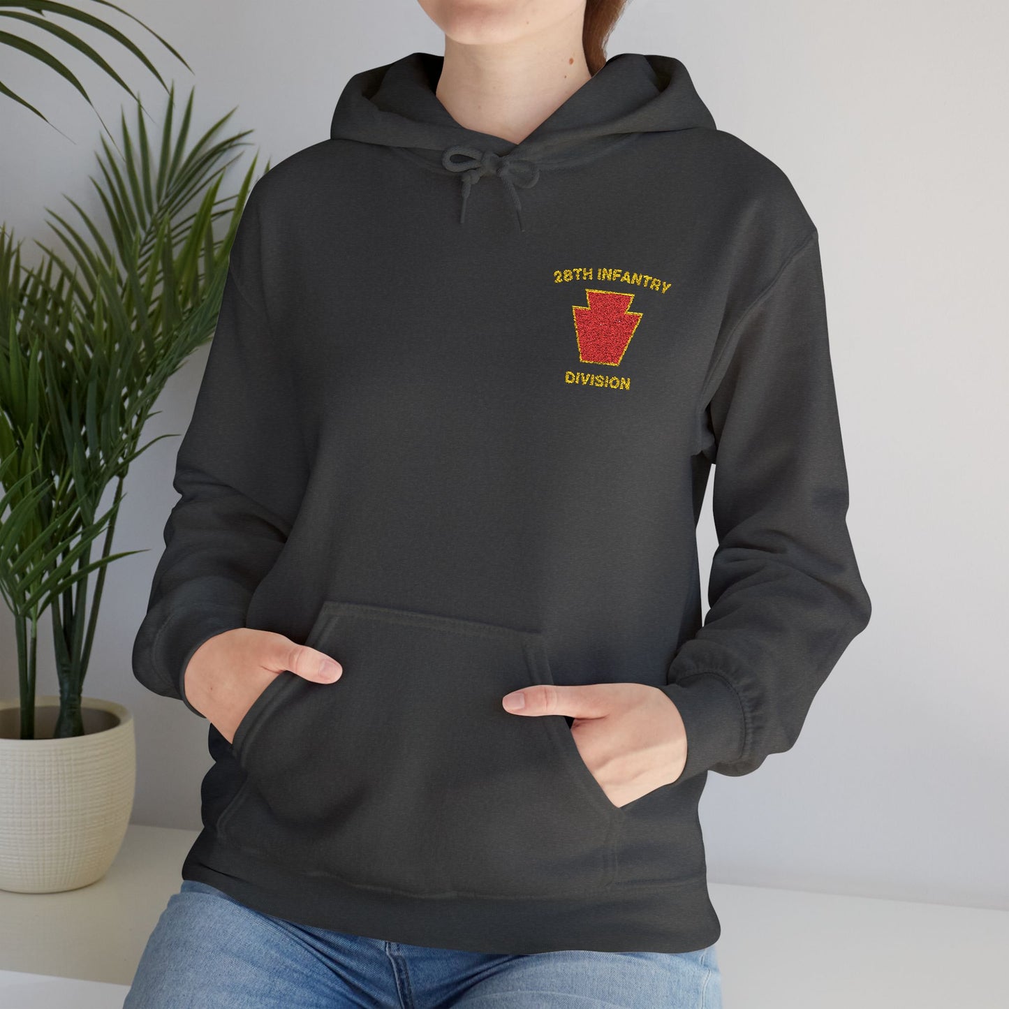 28th ID Red Keystone Embroidered Hoodie