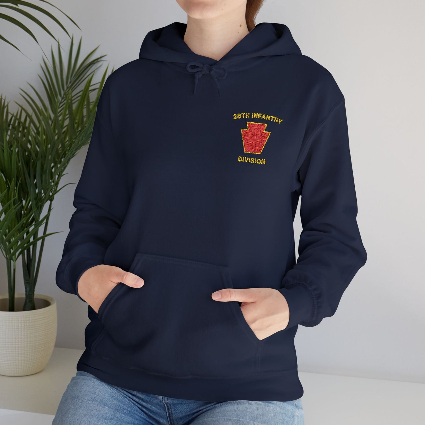 28th ID Red Keystone Embroidered Hoodie