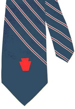 Red Keystone Striped Men's Dress Tie