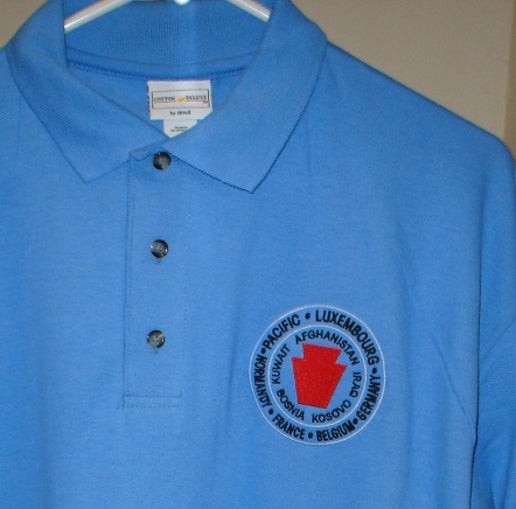 28th Infantry Division Association Embroidered Blue Polo Shirt